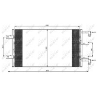 Air conditioning condenser with sealing ring NRF for NISSAN PRIMASTAR and others
