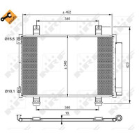 Air conditioning condenser with sealing ring NRF for OPEL AGILA and others