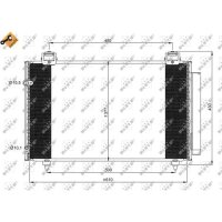 Kondensator Klimaanlage mit Dichtring NRF für u.a. TOYOTA COROLLA