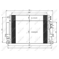 Air conditioning condenser with sealing ring NRF for CHRYSLER 300C and others