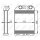 Heat exchanger for interior heating 200 mm - 172 mm NRF for e.g. OPEL VECTRA
