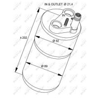 Dryer Air conditioner anti-humidity NRF suitable for e.g. RENAULT LAGUNA