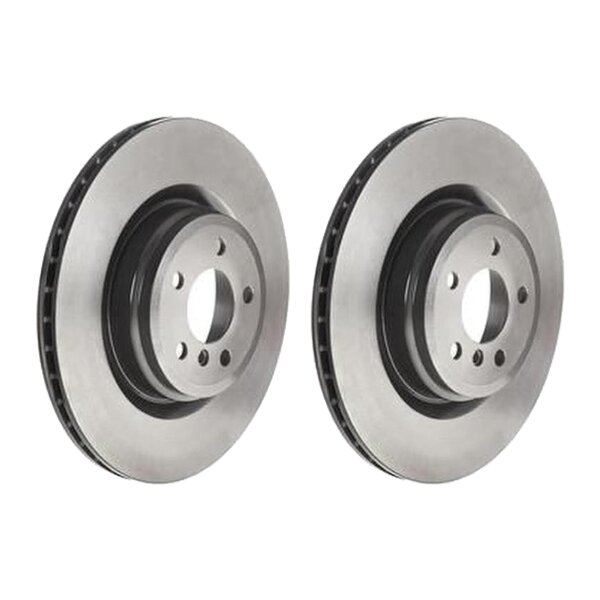 2 brake discs ventilated Ø 370 mm 24 mm coated BREMBO for BMW 7 series