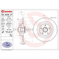 Brake disc front/rear 300mm BREMBO for RENAULT ESPACE IV