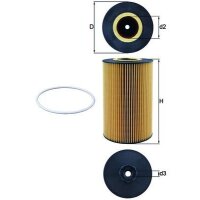 Oil filter insert cleaning Ø 118 mm MAHLE suitable...