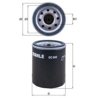 Ölfilter Anschraubfilter MAHLE für JAGUAR XJ...