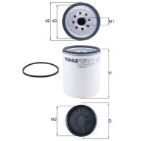 Kraftstofffilter Anschraubfilter MAHLE für DENNIS...