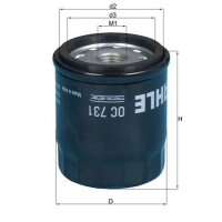 Screw-on oil filter Ø 51 mm MAHLE suitable for GILERA RUNNER and others