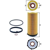 Ölfilter Filtereinsatz MAHLE für BMW 3
