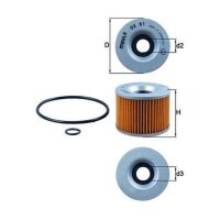 Oil filter insert cleaning Ø 77 mm MAHLE suitable...