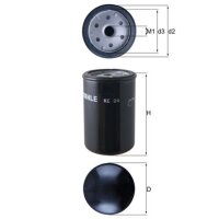 Kraftstofffilter anschraubbar Ø 76 mm MAHLE...