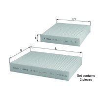 Cabin filter particle filter KNECHT for PEUGEOT 208 I...