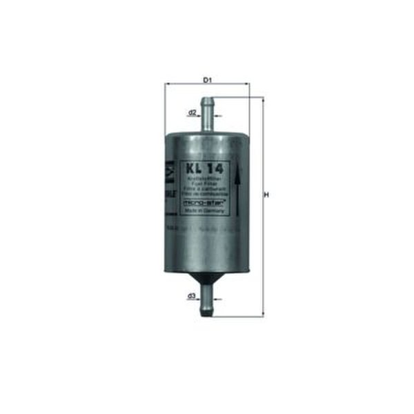 Fuel filter line filter 55mm KNECHT for OPEL VECTRA A (J89)