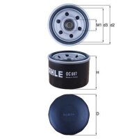 Ölfilter Anschraubfilter 68mm MAHLE für SMART...