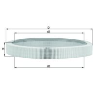 Luftfilter Filtereinsatz MAHLE für MERCEDES 190 (W201)