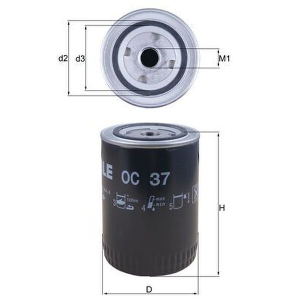 Ölfilter Leitungsfilter MAHLE für ALFA ROMEO 6