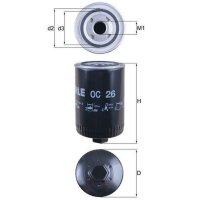Ölfilter Anschraubfilter 93,2mm MAHLE für AUDI...