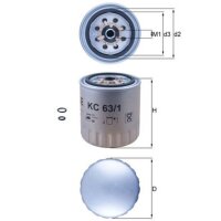 Kraftstofffilter MAHLE für DAEWOO KORANDO
