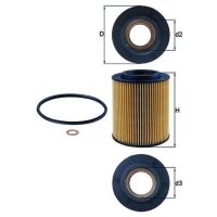 Ölfilter Filtereinsatz 83,5mm MAHLE für BMW 3...