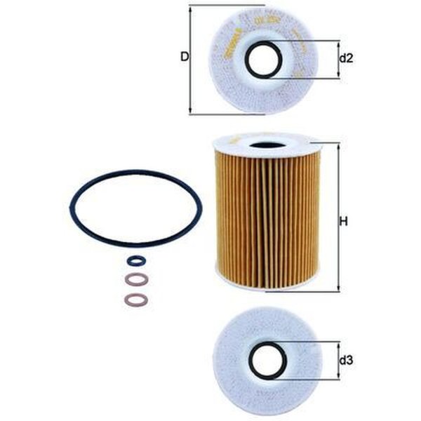 Ölfilter MAHLE für BMW 5