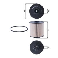 Kraftstofffilter 115mm MAHLE für MERCEDES VARIO Kasten