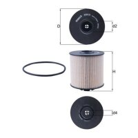 Kraftstofffilter Filtereinsatz 92,2mm MAHLE für...