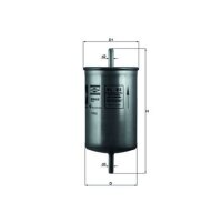 Kraftstofffilter Leitungsfilter 80,5mm MAHLE für...