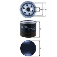 Kraftstofffilter Anschraubfilter 76mm MAHLE für FIAT...