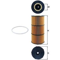 Ölfilter Filtereinsatz 116,25mm MAHLE für...
