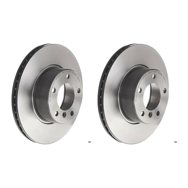 2 brake discs ventilated Ø 296 mm 22 mm coated BREMBO for BMW 5 series