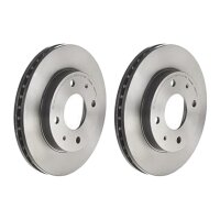 2 brake discs ventilated Ø 256 mm 24 mm BREMBO for...