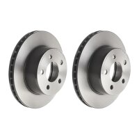 2 brake discs ventilated Ø 280 mm 24.5 mm BREMBO...