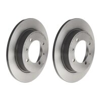 2 brake discs full Ø 260 mm 10 mm coated BREMBO...