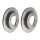 2 brake discs full Ø 260 mm 10 mm coated BREMBO for VOLVO S40 and others