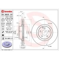 Front brake disc 330mm BREMBO for MERCEDES CLS