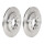 2 brake discs full Ø 265 mm 10 mm BREMBO for VOLVO 740 and others