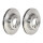 2 brake discs ventilated Ø 259 mm 20.2 mm BREMBO for e.g. RENAULT 25
