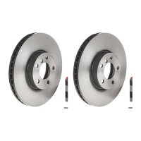 2 brake discs ventilated Ø 332 mm 30 mm coated...