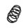 Suspension Spring front axle coil spring TRISCAN for e.g. VW GOLF