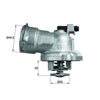 Thermostat coolant temp 87 °C with gasket MAHLE for...