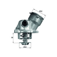 Thermostat Kühlmittel Temp 100 °C mit Dichtung MAHLE für u.a. MB S-KLASSE