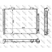 Radiator Engine cooling fins 640 - 484 mm aluminium NRF for e.g. MB E-CLASS