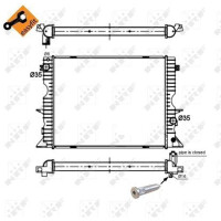 Kühler Motor Kühlrippen 552 - 455 mm Alu NRF für u.a. LAND ROVER DEFENDER