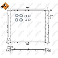 Kühler Motorkühlung Kühlrippen gelötet 430 - 396 mm Alu NRF für u.a. ROVER 25
