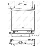 Radiator Engine cooling fins 432 - 360 mm aluminium NRF for e.g. MB C-CLASS