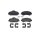 Brake pad set disc brake 19 mm BREMBO suitable for e.g. PEUGEOT 308