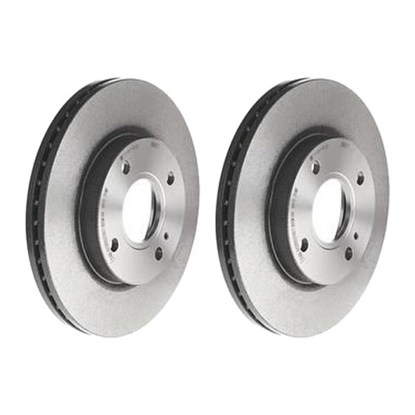 2 brake discs ventilated Ø 258 mm 23 mm BREMBO for FORD FIESTA and others