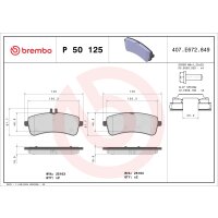 Bremsbelagsatz Scheibenbremse 19 mm BREMBO für u.a....