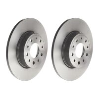 2 brake discs full Ø 251 mm 10 mm coated BREMBO...