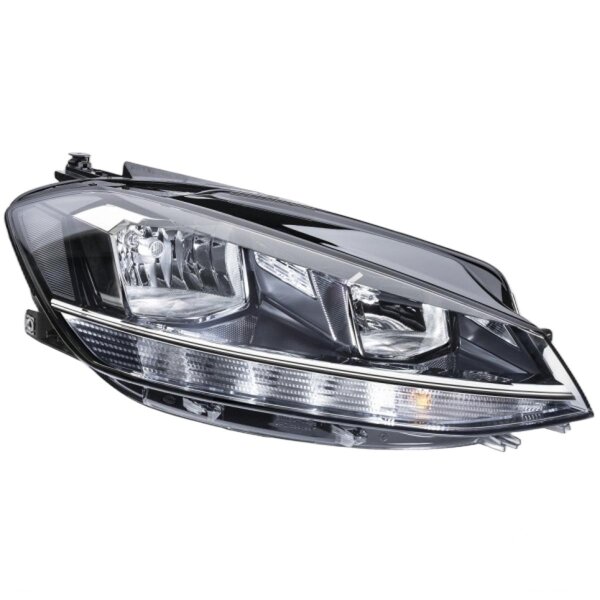 Main headlamp right 12 V H7 halogen HELLA for VW Golf VII and others